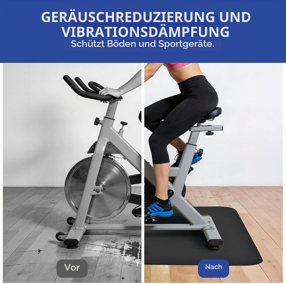 DiULi Yogamatte, Bodenschutzmatte Fitnessgerät Fitnessmatte mit Tragegurt und Tasche, für Pilates, W