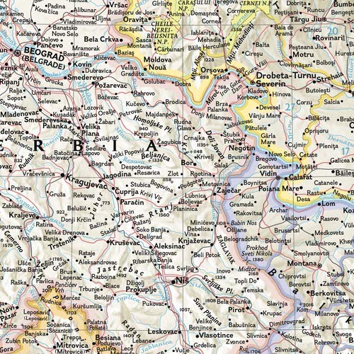 The Balkans Classic, Tubed: Wall Maps Countries & Regions (National Geographic Reference Map), Karte