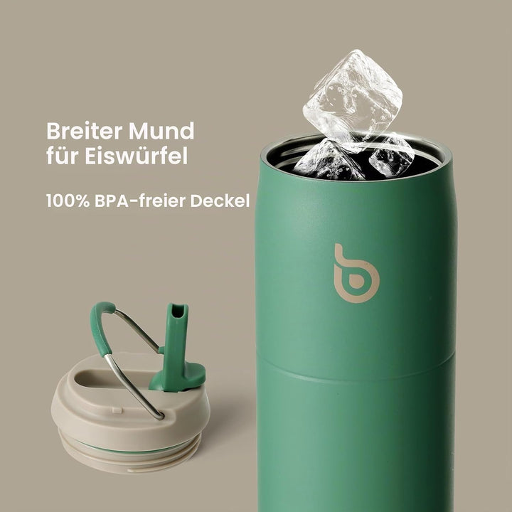 bottlebottle BOTTLE BOTTLE Isolierte Wasserflasche Edelstahl 32oz(946ml) mit Strohhalm Griff für Spo