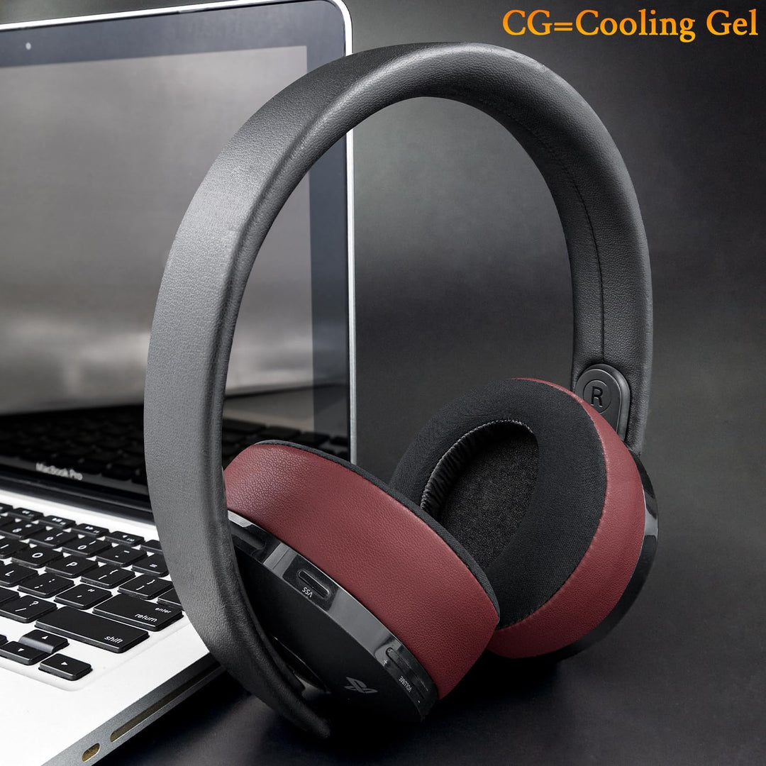 SOULWIT Kühlgel Ersatzpolster Ersatz Ohrpolster für Sony New Gold Wireless PS4 Headset, Polster für