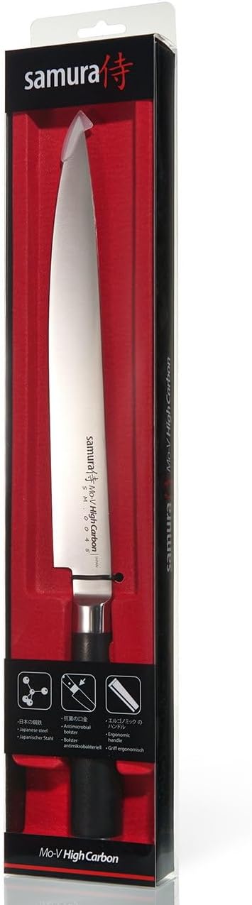 Samura Profi Tranchiermesser ultra-scharf, gross, aus japanisch AUS 8 Edelstahl, 23 cm Klinge, mit G