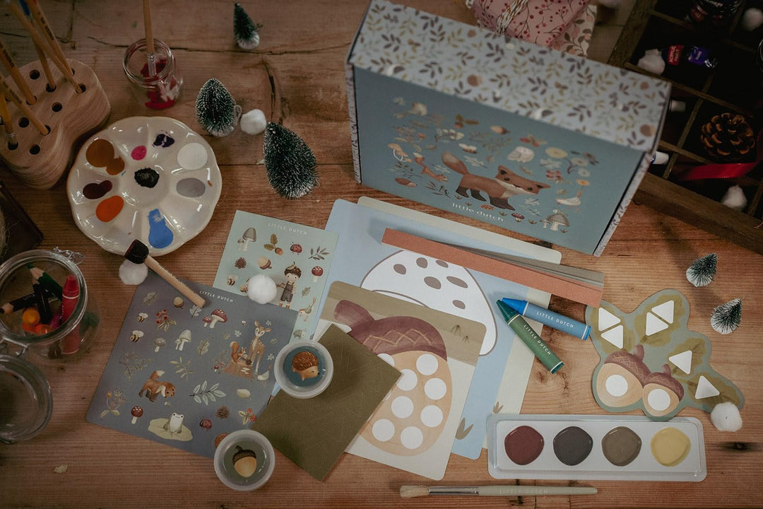 Little Dutch Bastelset Kreativitätsbox XL zum Malen, Kleben und Gestalten für Kinder - Forest Friend