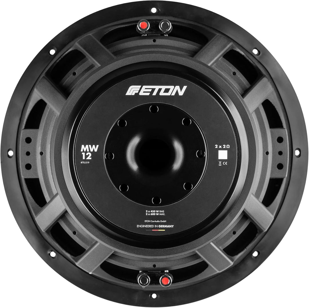 ETON MW 12 – Kraftvoller 30 cm / 12 Zoll Subwoofer, Langhub Bass fürs Auto, Tiefton Lautsprecher mit