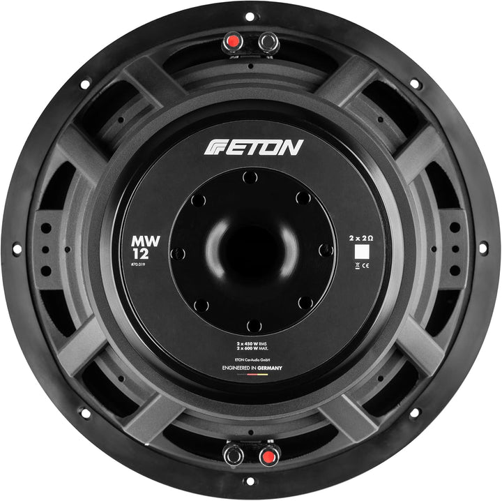 ETON MW 12 – Kraftvoller 30 cm / 12 Zoll Subwoofer, Langhub Bass fürs Auto, Tiefton Lautsprecher mit