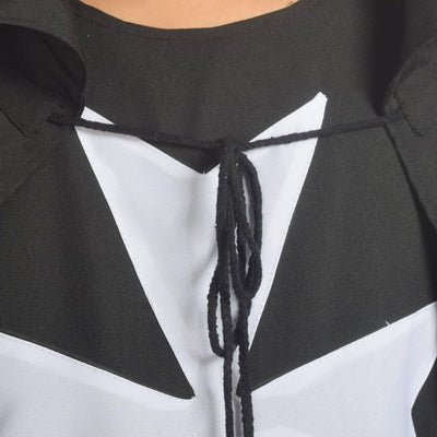 BLESSUME Mittelalter Ritter Kostüm Hospitaller Karneval LARP Cospaly, Schwarz Cloak mit Weisses Kreu