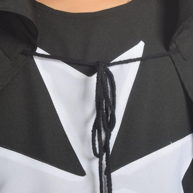BLESSUME Mittelalter Ritter Kostüm Hospitaller Karneval LARP Cospaly, Schwarz Cloak mit Weisses Kreu