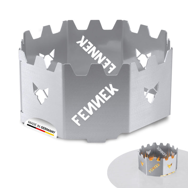 FENNEK BBQ Wok Aufsatz für Feuerplatten mit Loch Ø 20 cm | Halter für Woks, Dutchoven, Grillrost UVM