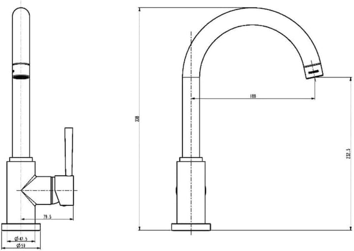 SCHÜTTE 79162 Spültischarmatur CORNWALL, Wasserhahn Küche, Energiesparfunktion, 360° schwenkbar, ide