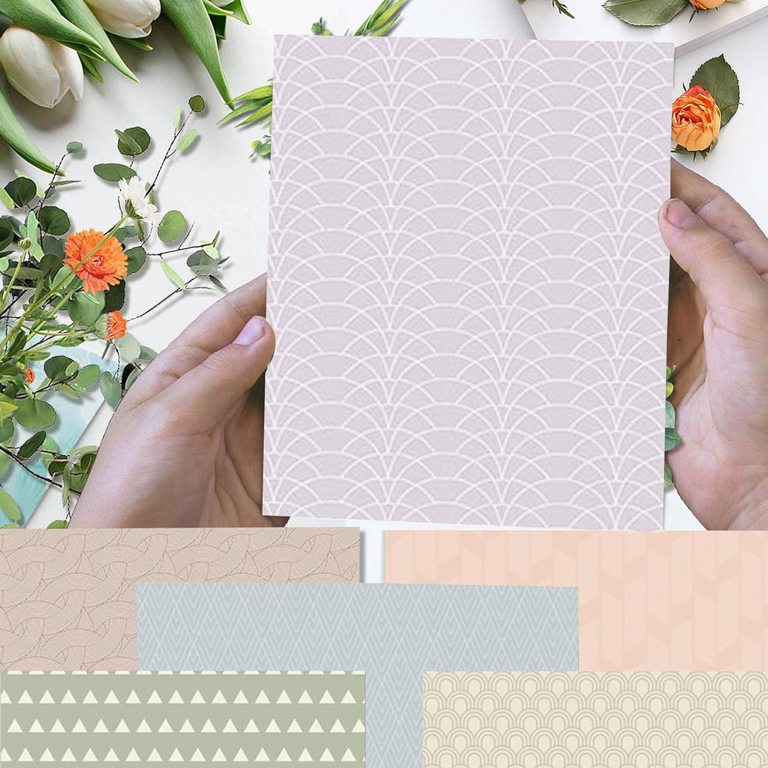 24 Blatt Boho Muster Scrapbook Papier Set, 30x30 Scrapbooking Papier Doppelseitige Designer Paper Ba