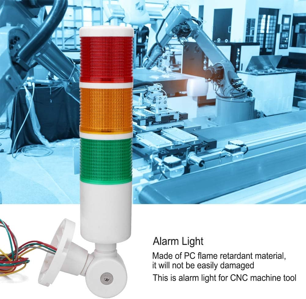 EVTSCAN Neueste Signalleuchte Säule LED Alarm Rundturm Lichtanzeige Blitzlicht Warnleuchte Summer Ro