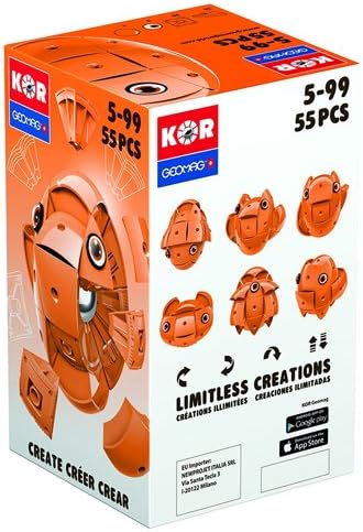 Geomag 671 - Konstruktionspielzeug, KOR Basic, orange, Orange