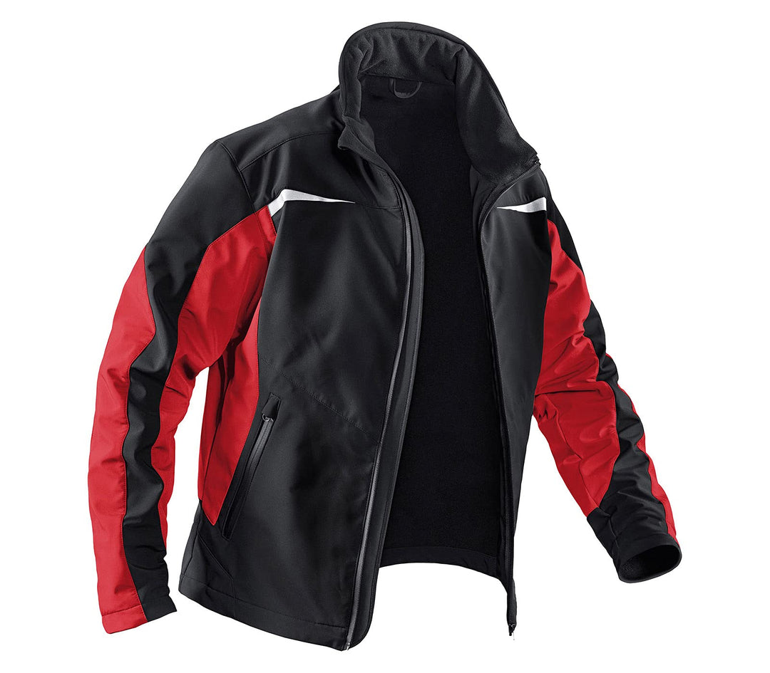 KÜBLER Workwear KÜBLER WEATHER Softshelljacke schwarz, Grösse XS, Unisex-Arbeitsjacke aus Mischgeweb