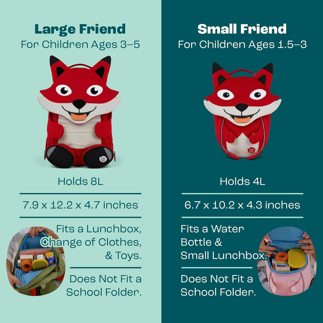 Affenzahn Kinderrucksack Grosser Freund | Kindergartenrucksack für Kinder von 3 bis 5 Jahren mit fun