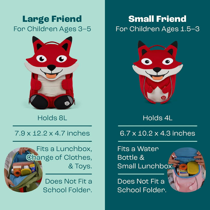Affenzahn Kinderrucksack Grosser Freund | Kindergartenrucksack für Kinder von 3 bis 5 Jahren mit fun