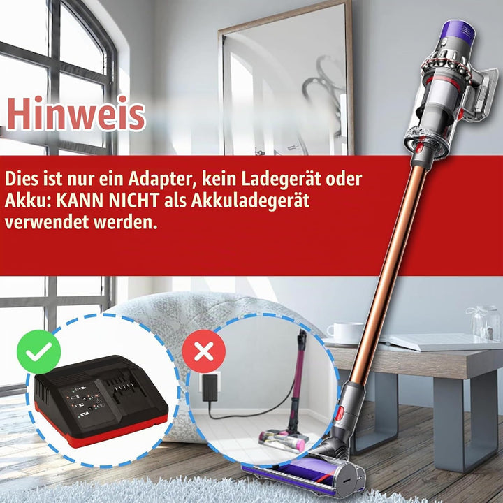 JJXNDO für Dyson V10 Akku Ersatz, V10 Adapter für Einhell 18V Li-Ionen Akku Power X-Change Konverter