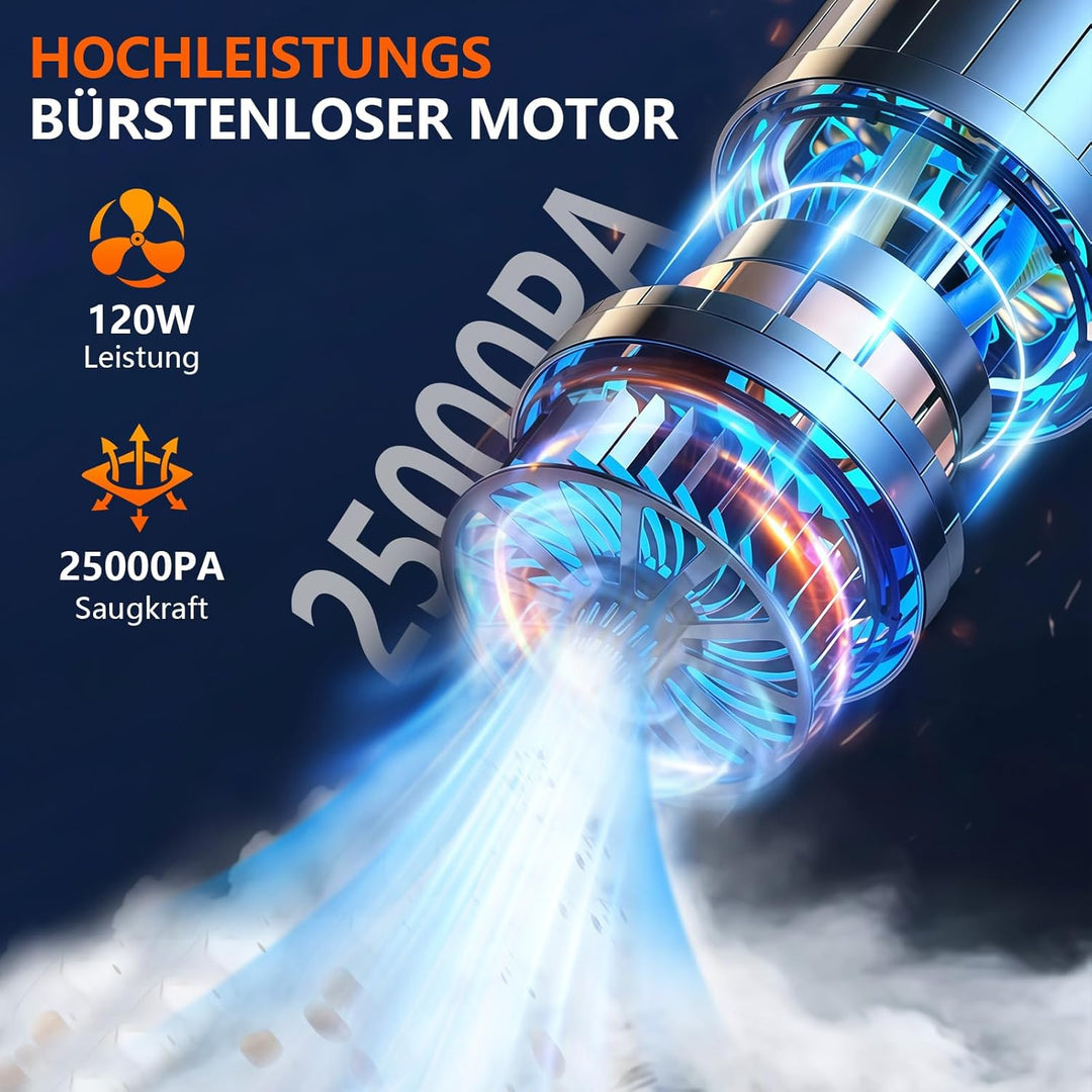 Handstaubsauger Akku,22000pa Autostaubsauger Kabellos 4-in-1 Mini Staubsauger,Auto Staubsaug Starke
