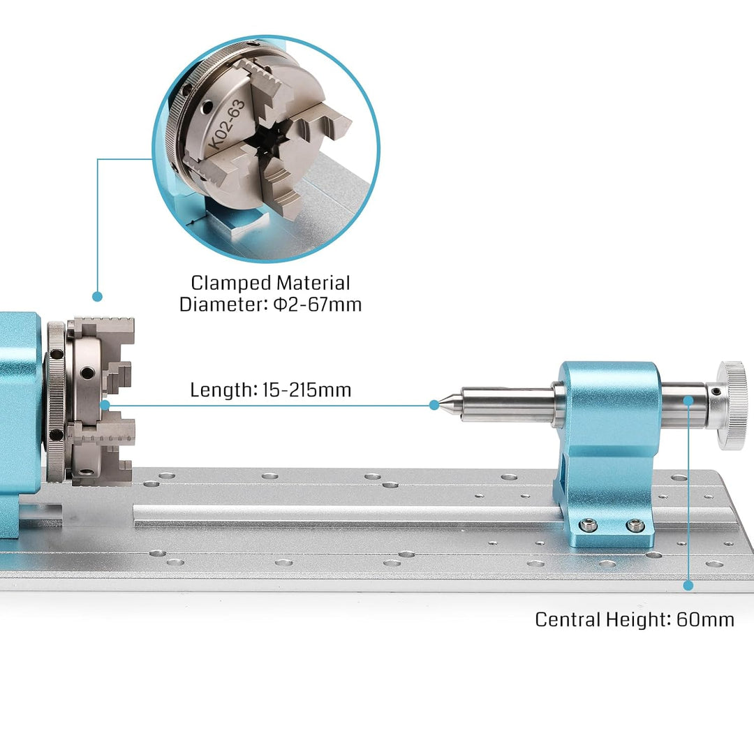 Genmitsu Rotationsmodul-Kit für PROVer XL 4030 V1/6050 Plus CNC-Fräsmaschine mit NEMA23 Planetengetr