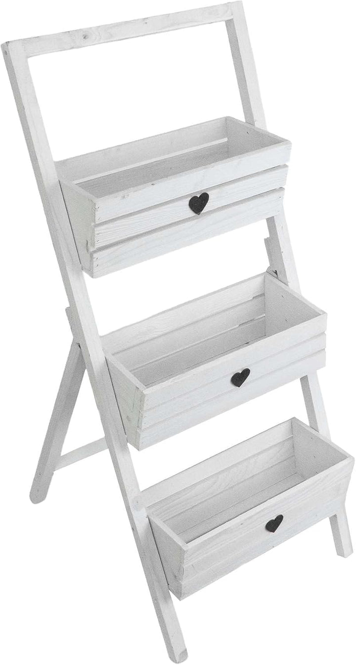 BOGATECO Set mit 3 Blumentöpfen auf einem Ständer 110cm | 3er Set Blumentopf Pflanzkübel 40x18cm | H