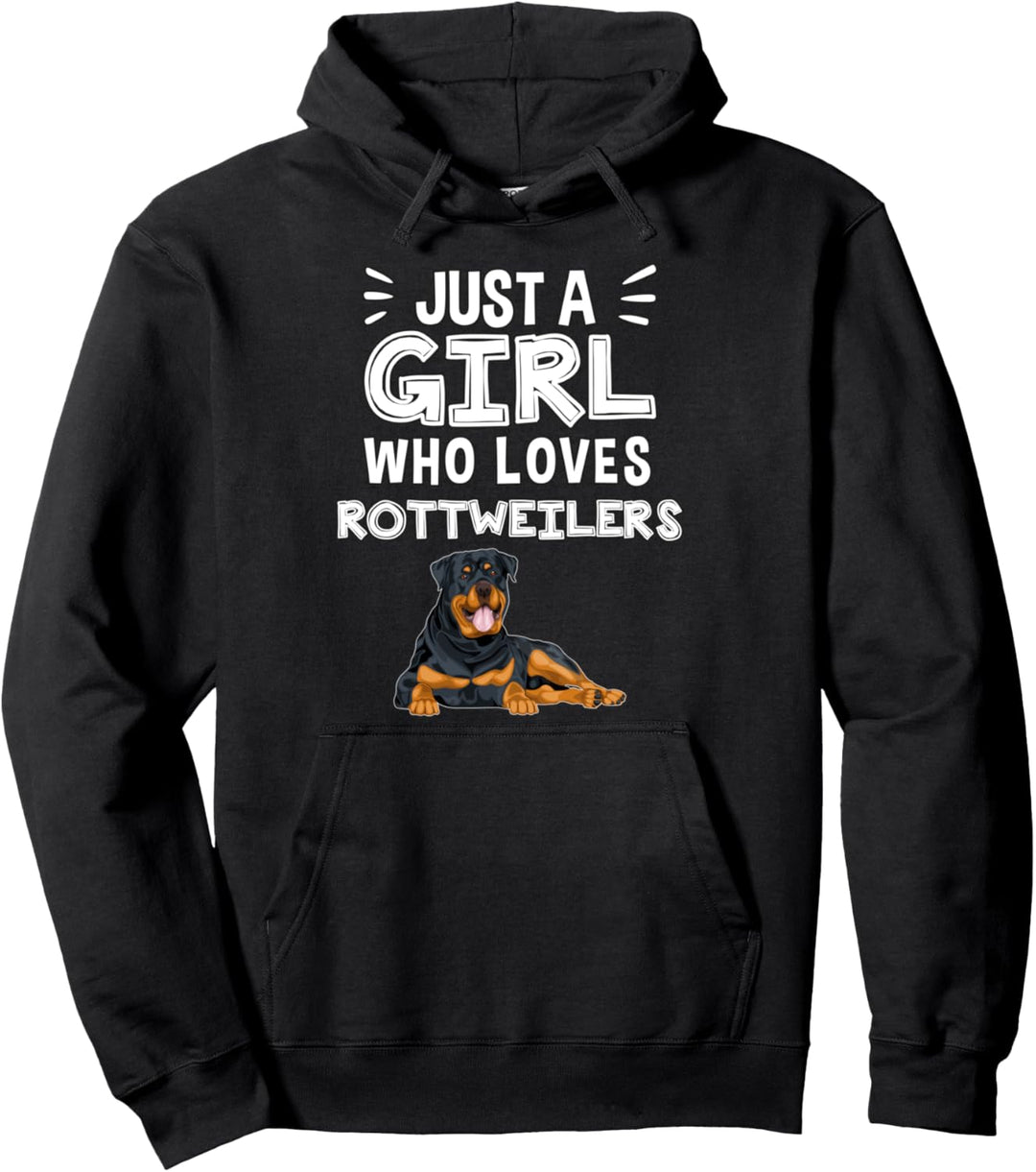 Nur ein Mädchen das Rottweiler liebt Geschenk Rottweiler Pullover Hoodie