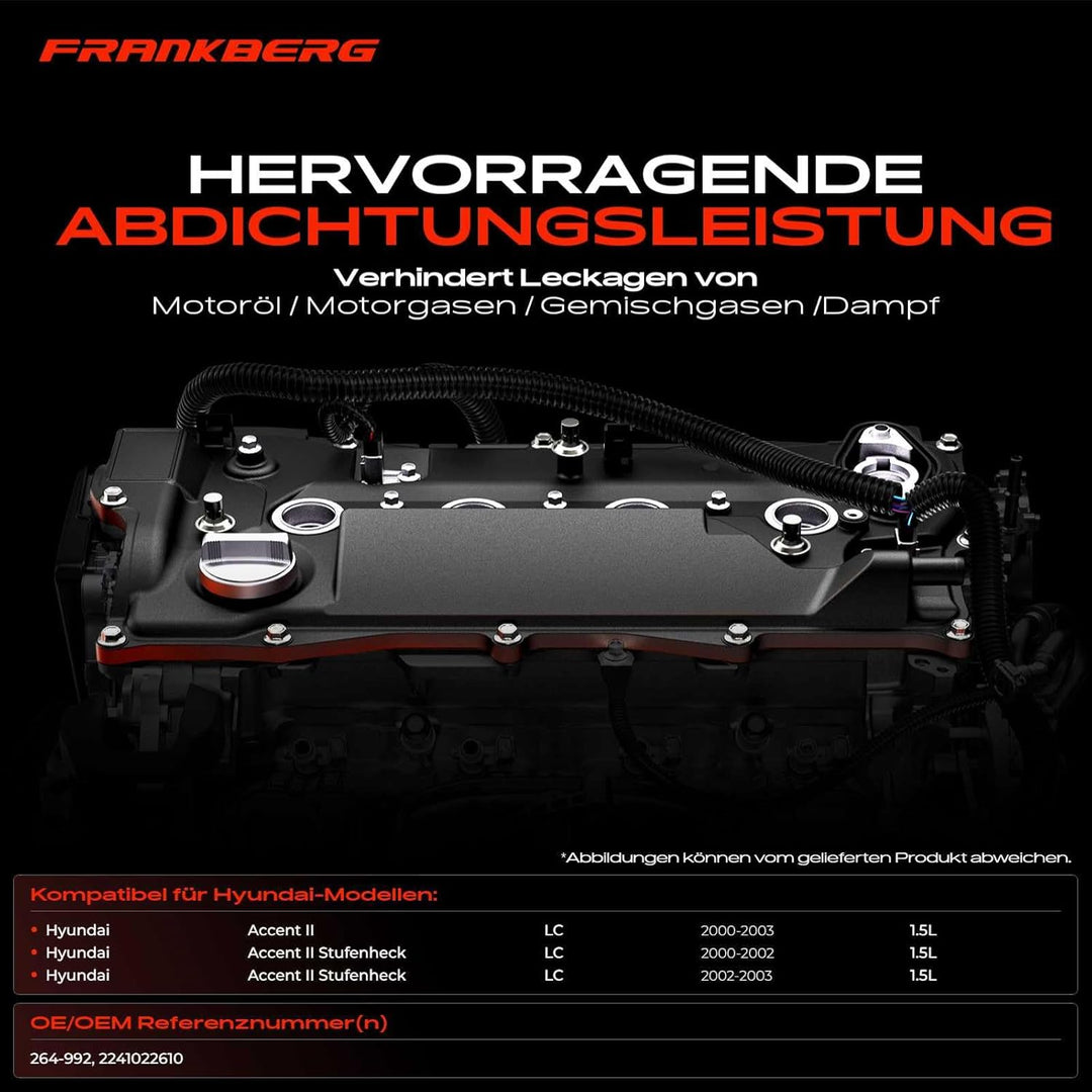APM Autoteile Ventildeckel Zylinderkopfhaube für Accent II LC L4 1.5L 2000-2003 2241022610