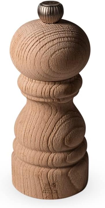 PEUGEOT - Salzmühle Paris Nature 12 cm + Alpensalz - Klassische Mahlgradeinstellung - Aus recyceltem