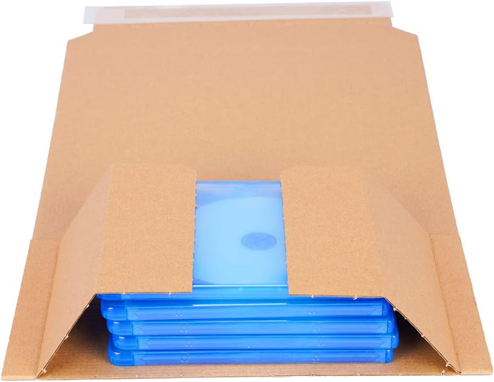 Buchverpackung 50 Stück selbstklebend, 245 x 165 x 20-70 mm, Universal Wickelverpackung 50 Stück 245