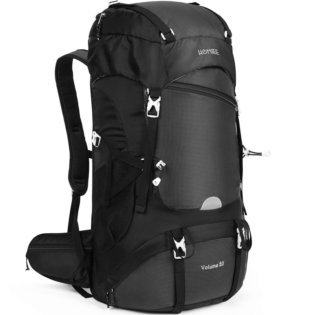 HOMIEE Wanderrucksack 50L, Herren Damen Wasserdichter Trekkingrucksack Reiserucksack Outdoor Wandern