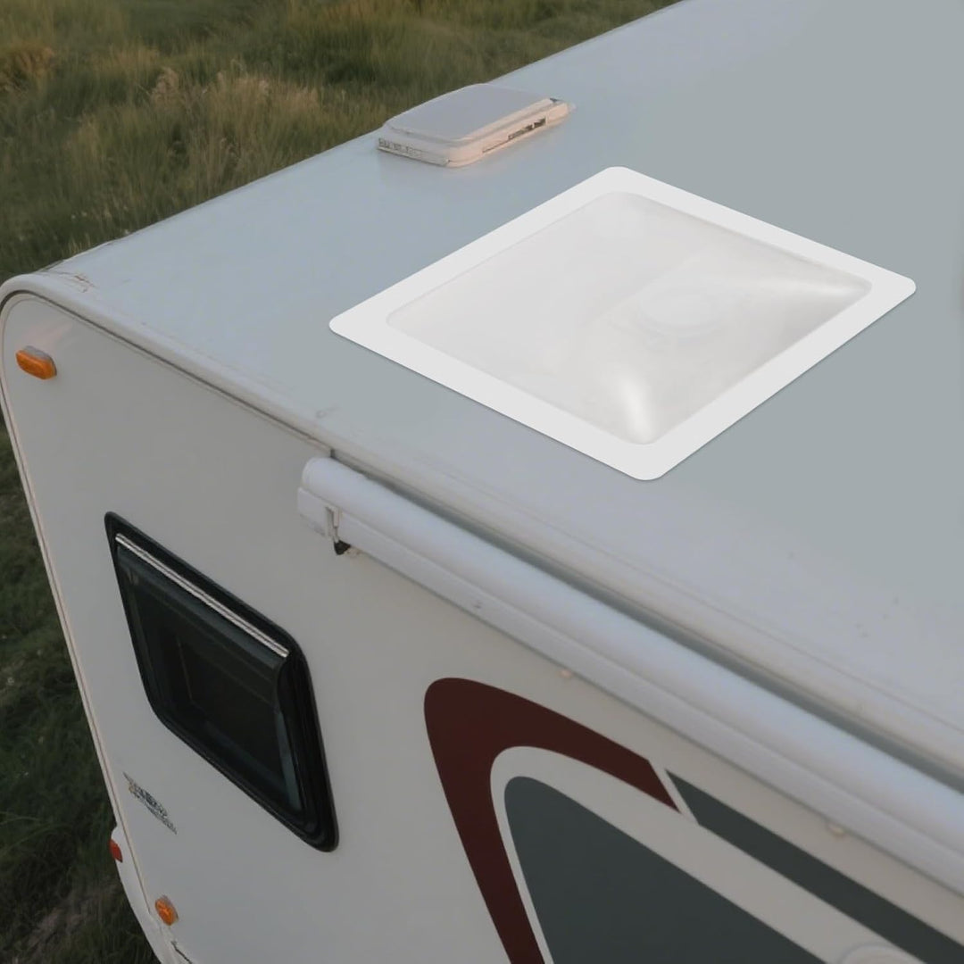 Wohnmobil Dachluke 66 * 66cm Wohnwagen Dachfenster Dachhaube für Wohnmobil Camper (Weiss), Weiss