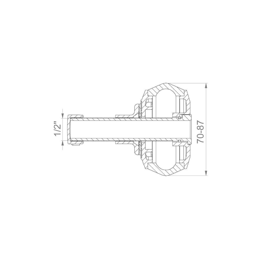 Schnellverschlussstopfen CSV 80 PVC; (70-87mm), bis 0,5 bar, Länge: 100mm, EPDM / PVC 70-87 mm, 70-8