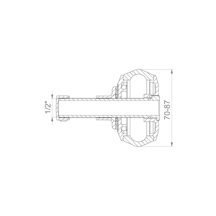 Schnellverschlussstopfen CSV 80 PVC; (70-87mm), bis 0,5 bar, Länge: 100mm, EPDM / PVC 70-87 mm, 70-8