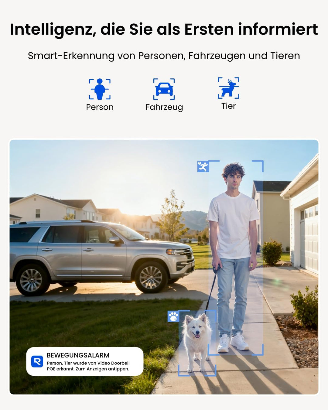 Reolink 5MP Video-Türklingel PoE mit Chime, UHD Türklingel Kabelgebundene mit Kamera, 180° Ultraweit