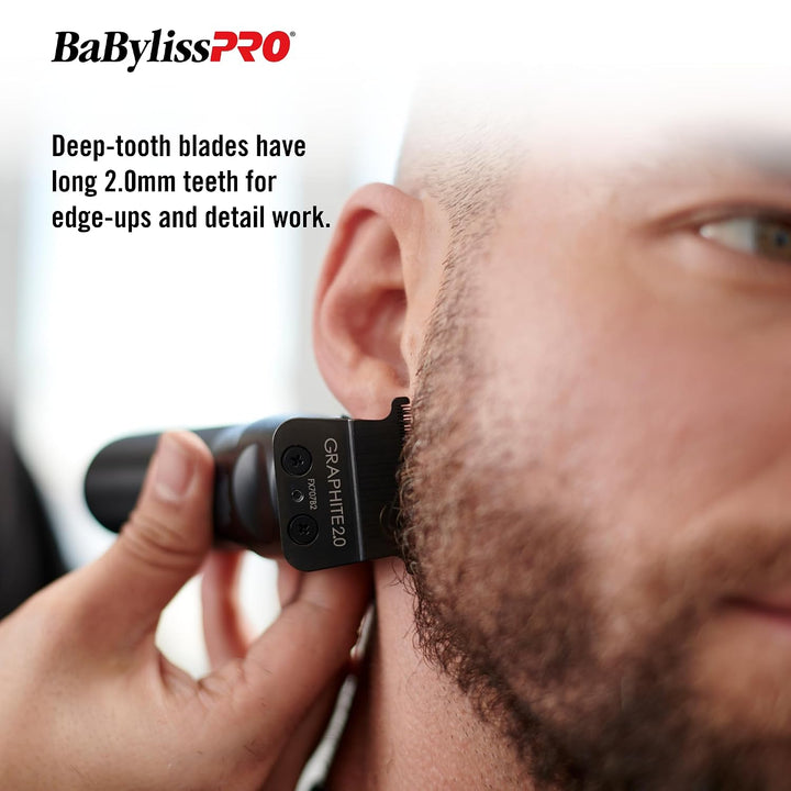 BaBylissPRO Replacement T-Blade Deep Tooth - FX707B2 Graphite For Men 1 Pc Blade