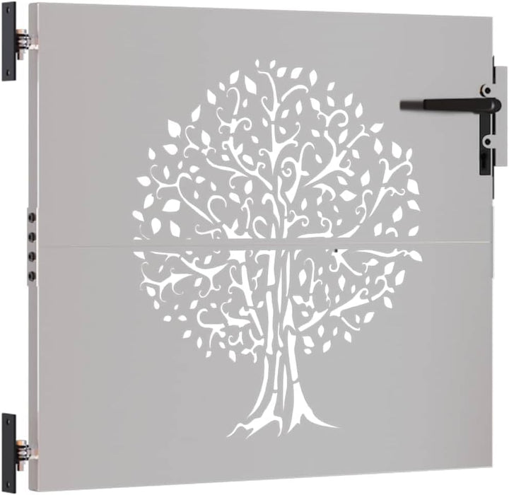 vidaXL Gartentor, Gartentür mit Bambus-Design, Abschliessbar Hoftor Eingangstor für Garten Terrasse,