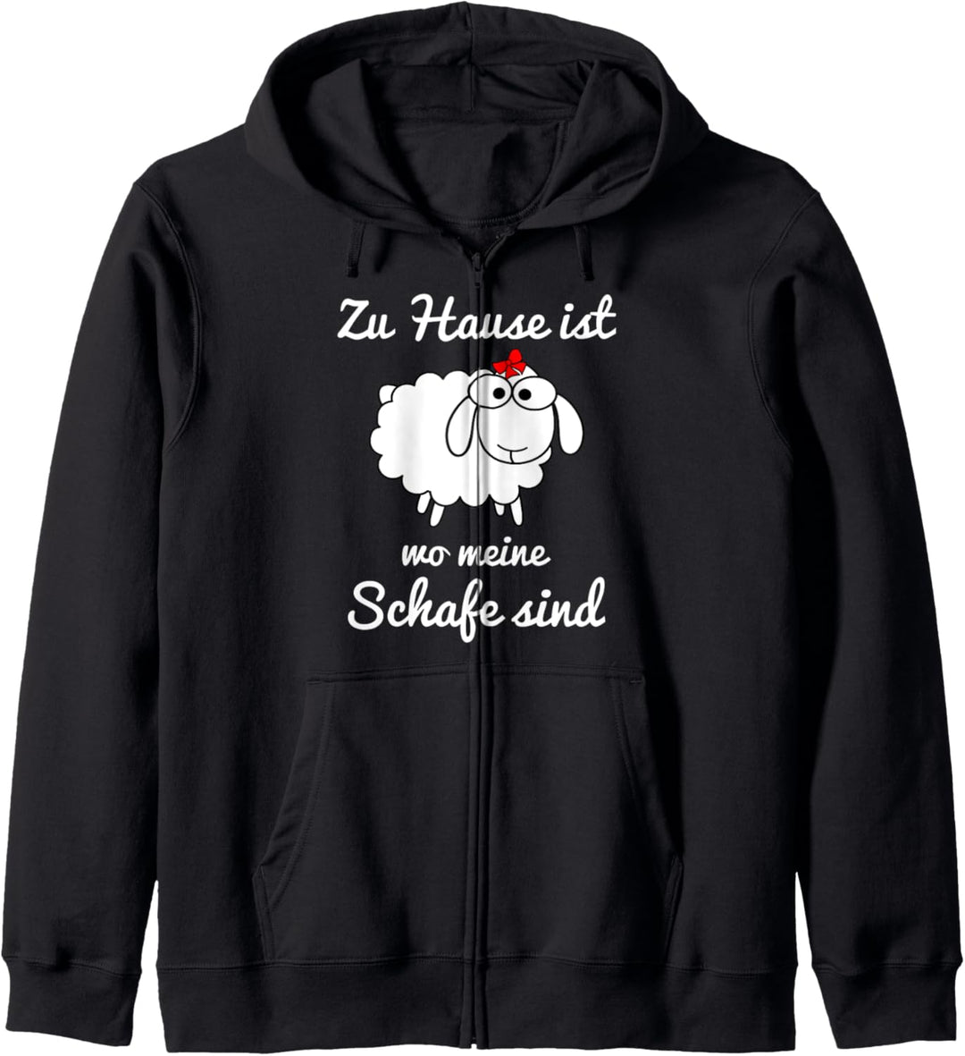 Zuhause ist wo meine Schafe sind Lustiges Schaf Geschenkidee Kapuzenjacke