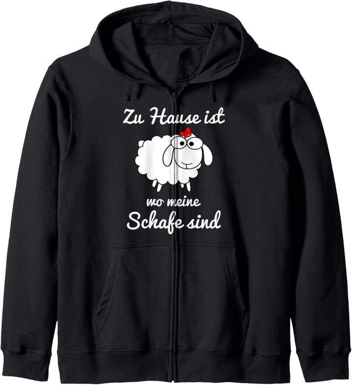 Zuhause ist wo meine Schafe sind Lustiges Schaf Geschenkidee Kapuzenjacke