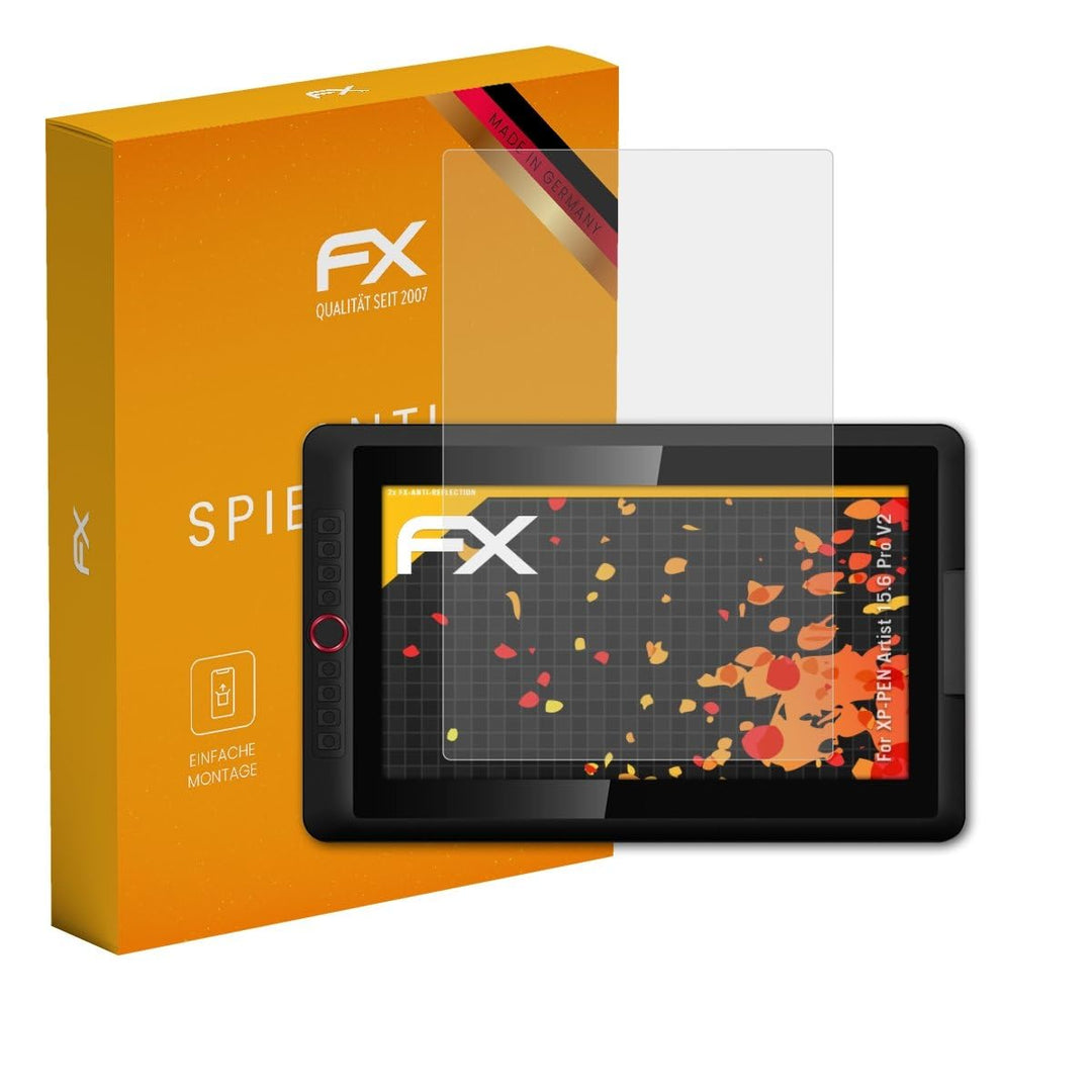 atFoliX Panzerfolie kompatibel mit XP-PEN Artist 15.6 Pro V2 Schutzfolie, entspiegelnde und stossdäm