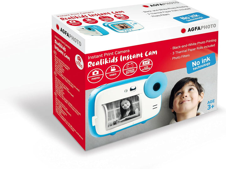AGFA Photo Realikids Instant Cam – Sofortbildkamera für Kinder, Foto/Video, 2,4-Zoll-LCD-Display, Mi