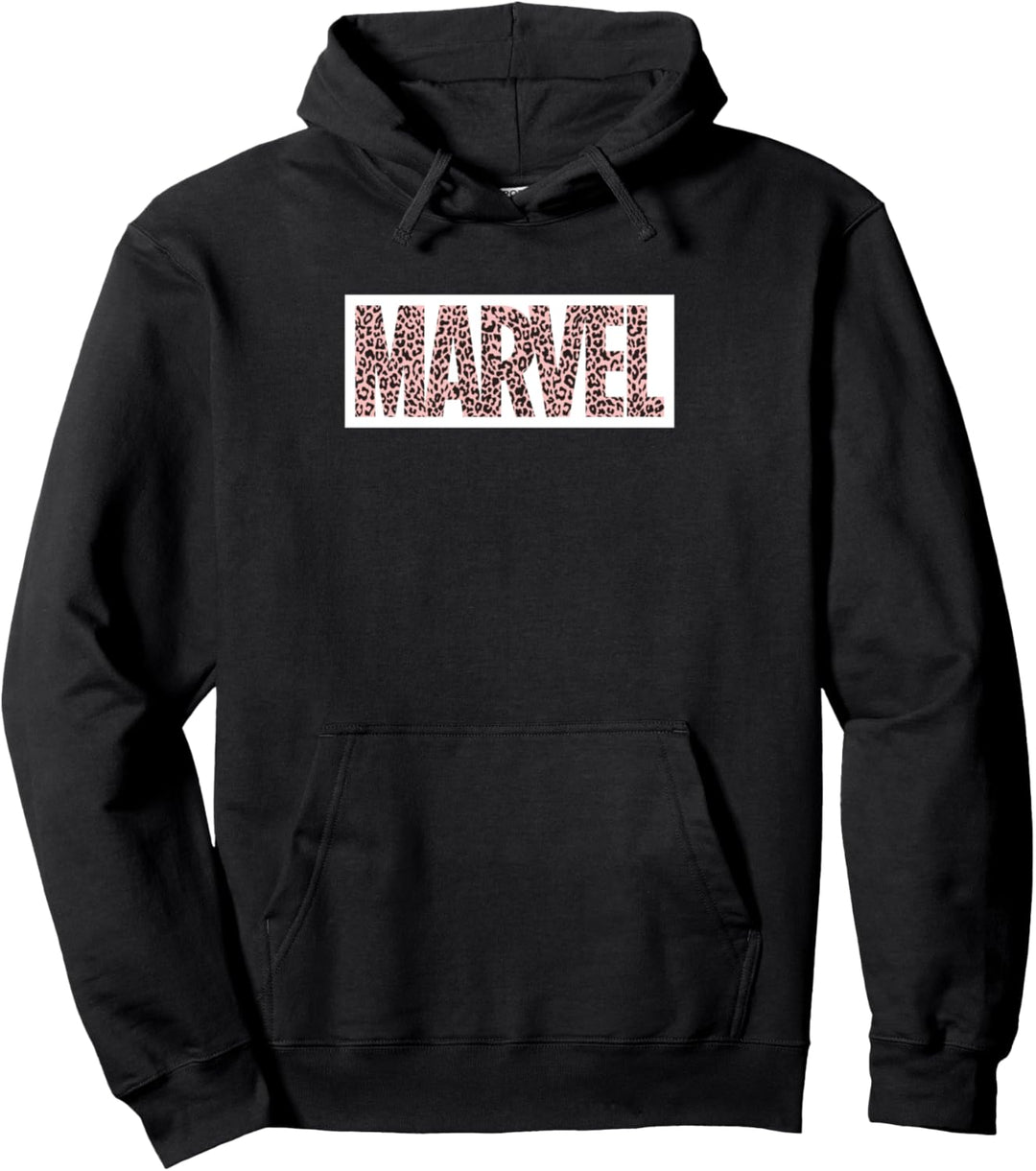 Marvel Leopard Logo White Pullover Hoodie