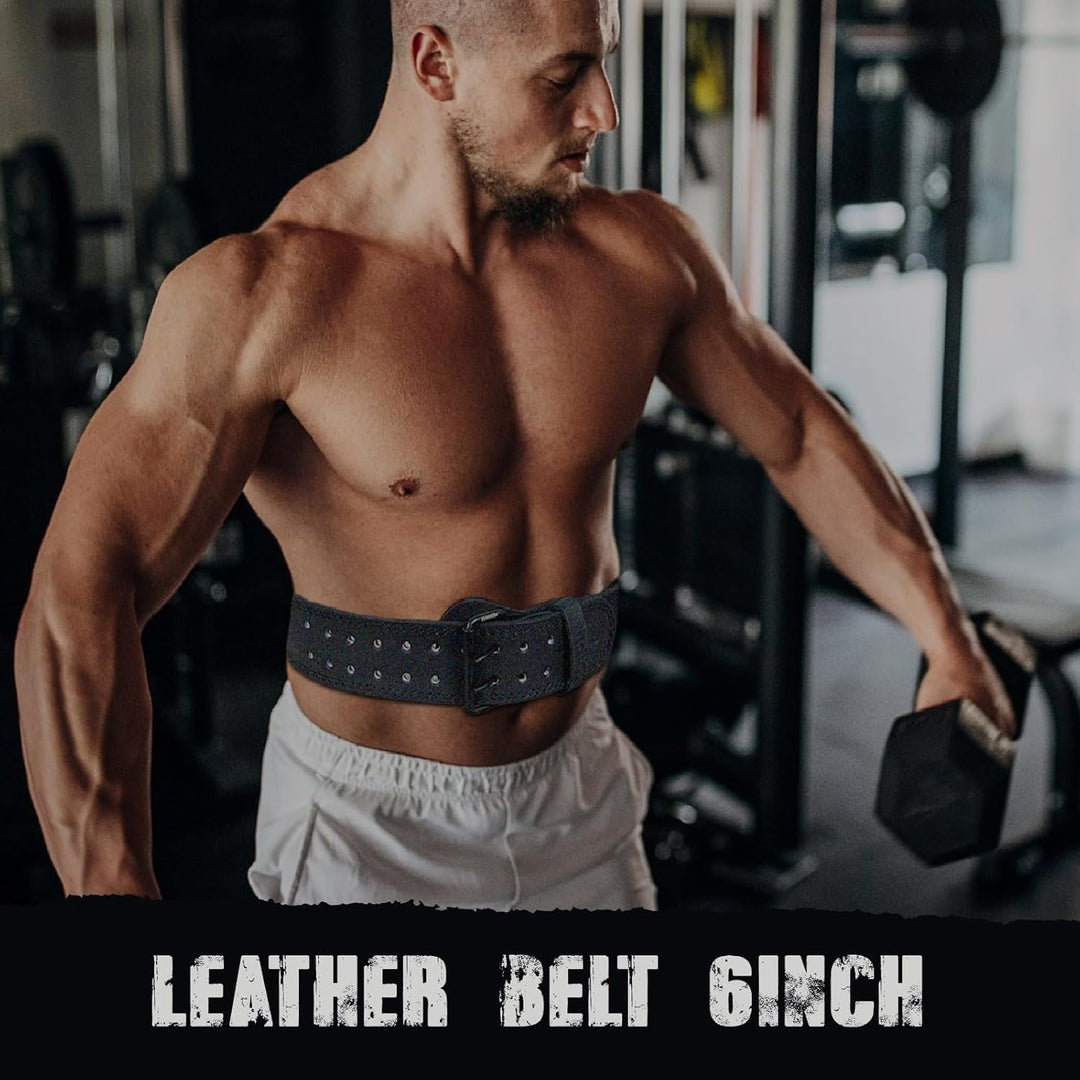 Gewichthebergürtel Fitness 4” &amp; 6” – Verstellbarer Trainingsgürtel mit starker Schnalle, Powerliftin