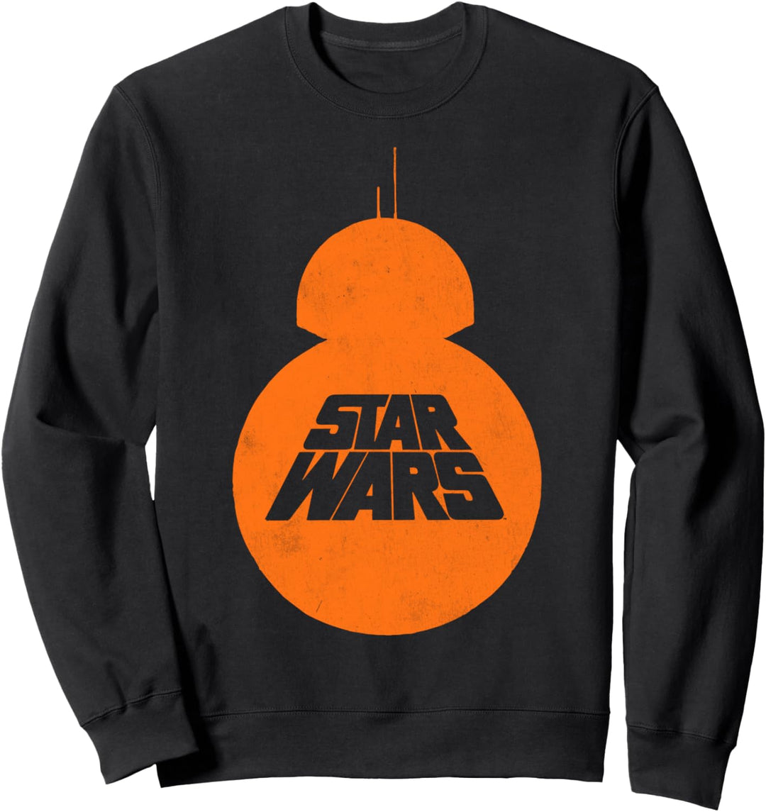 Star Wars The Force Awakens BB-8 Text Silhouette Sweatshirt