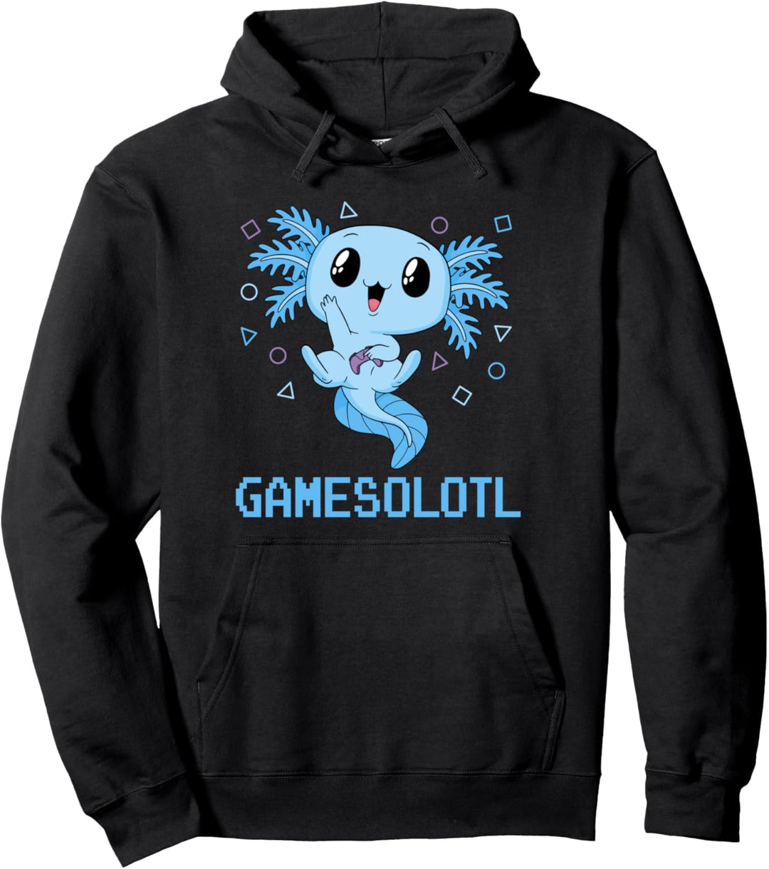 Lustiges Gamesolotl Kawaii Axolotl Anime Gamer Gaming Pullover Hoodie