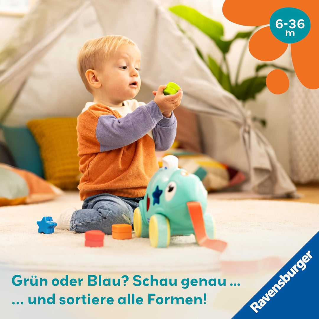 Ravensburger 4875 Play+ Musikalisches Formen und Farben Chamäleon, Farben- und Formensortierer, mit