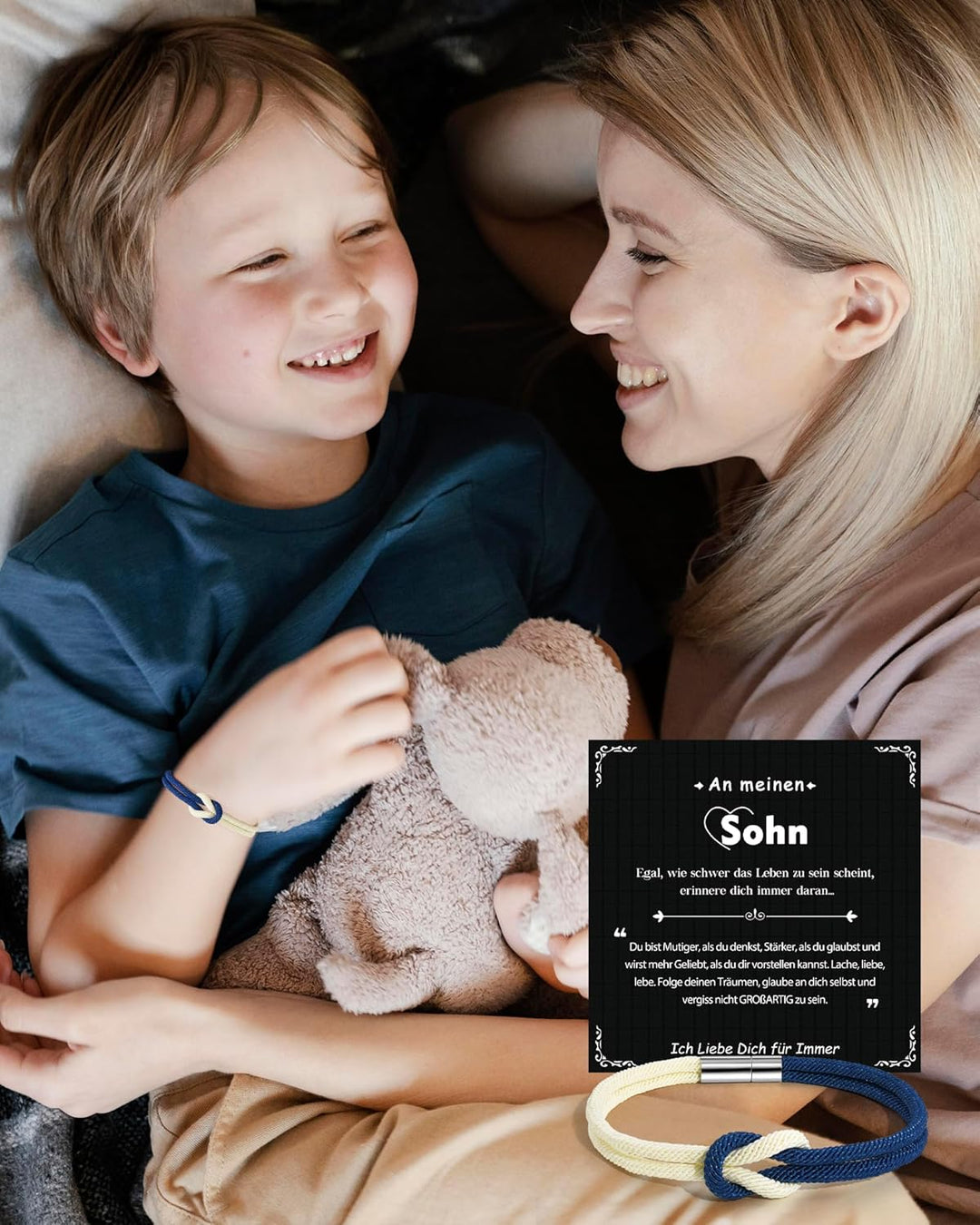 CheersLife Geschenk für Sohn An Meinen Sohn Armband von Mama Papa Geschenke 18. 13. Geburtstag Junge