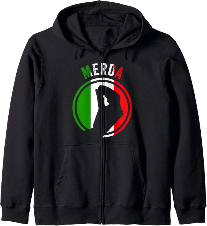 Italien Italienisches Schimpfwort Merda Italiener Lustiges Kapuzenjacke