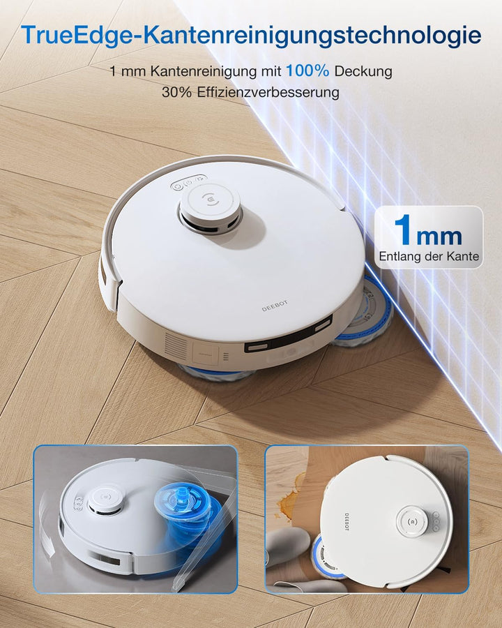 ECOVACS DEEBOT T30C Pro Omni GEN 2 Saugroboter mit Wischfunktion, 15400Pa Saugkraft, Auto-Entleerung
