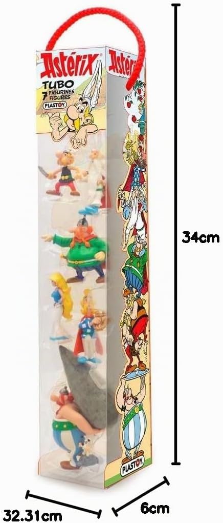 Plastoy SAS 70385 - Asterix Dorfbewohner - Tube (7 Figuren), Mulitcolor Einzigartig Single, Einzigar