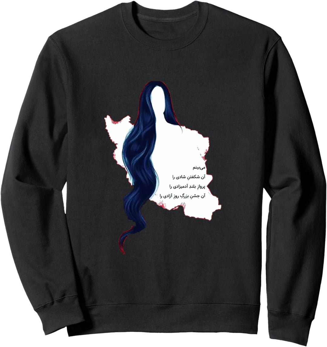 Zan Zendegi Azadi, mit der Karte, Mahsa (Zhina) Sweatshirt