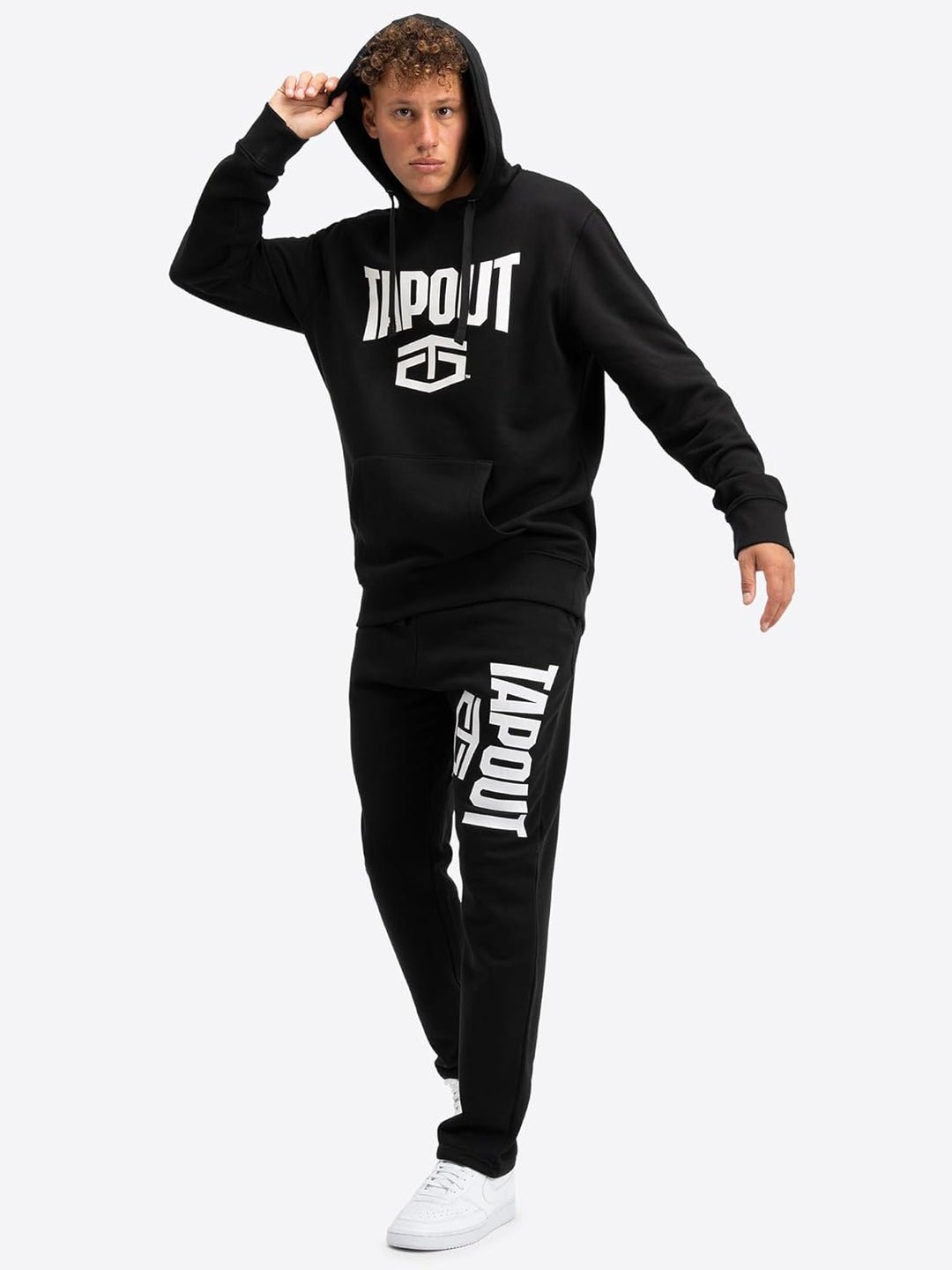 Tapout Herren Active Basic Hoodie Kapuzenpullover S Black/White, S Black/White