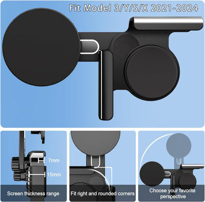 ANKEWAY Tesla Model 3/Y/X/S Handyhalter passend für iPhone 15 14 13 Pro Max Mini und Handys mit MagS