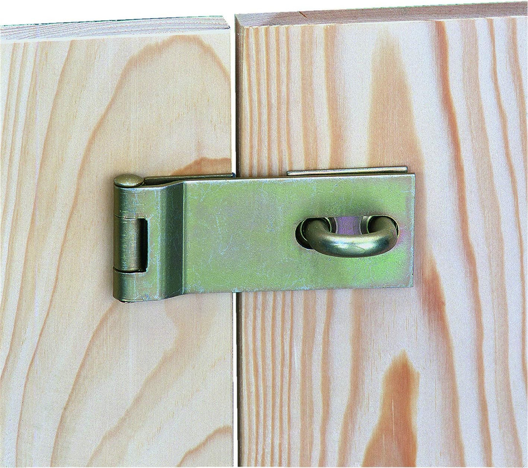 Alberts 348373 Sicherheits-Überfalle | galvanisch gelb verzinkt | Länge Überfalle 153 mm | Breite 50